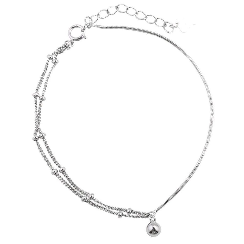 NEW 925 Sterling Silver Simple Bead Bracelet I - Picture 7 of 7